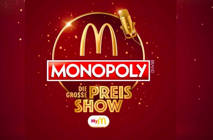 Logo en allemand de la campagne Monopoly chez McDonald’s en Allemagne